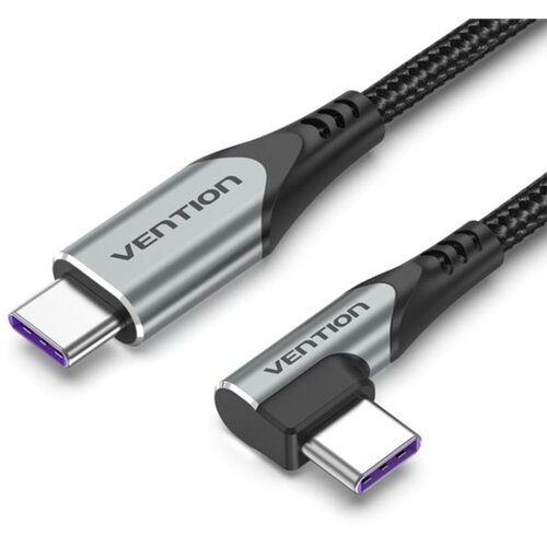 Vention USB 2.0 C Male Right Angle to C Male 5A Cable 1M Gray Cene