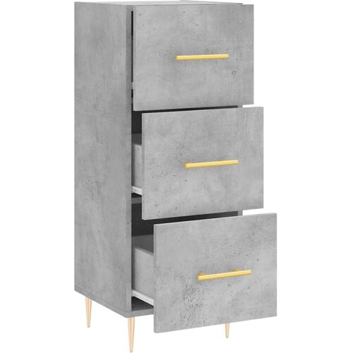  Komoda siva boja betona 34,5x34x90 cm od konstruiranog drva Slike
