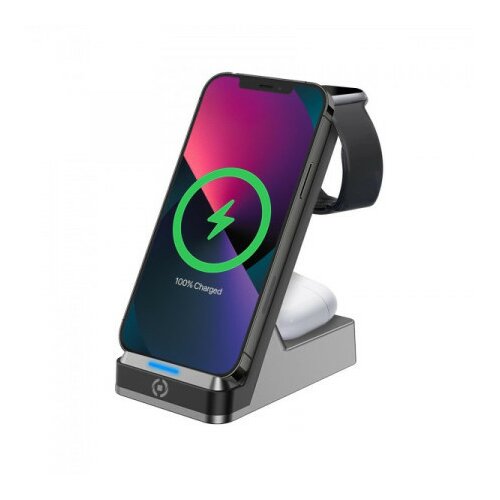 Celly Wireless fast charger 3in1 ( WLSTAND3IN1BK ) Cene