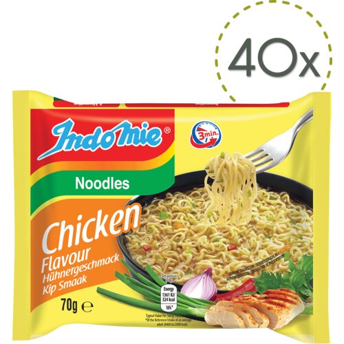 Indomie Instantna juha z rezanci z okusom pi&amp;scaron;čanca - 70 g - 40 kosov Slike