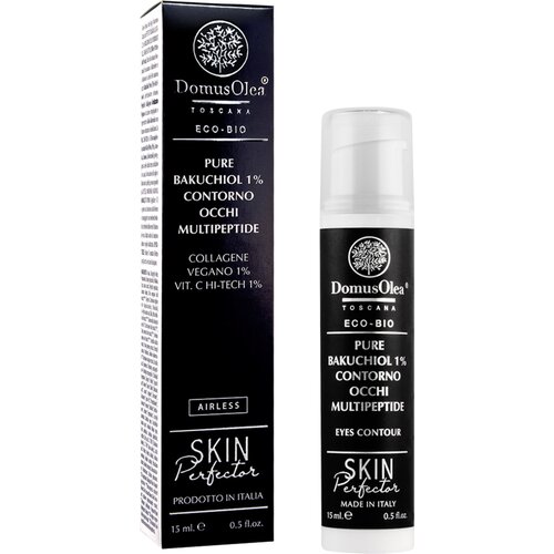 Domus Olea Toscana Skin Perfector krema za predel okoli oči z bakuchiolom 1% in multipeptidi - 15 ml Cene
