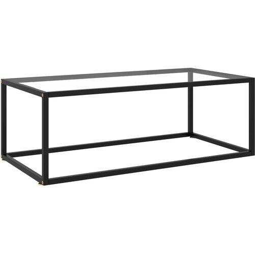 Furnova Klubska mizica črna s kaljenim steklom 100x50x35 cm, (21914817) Slike