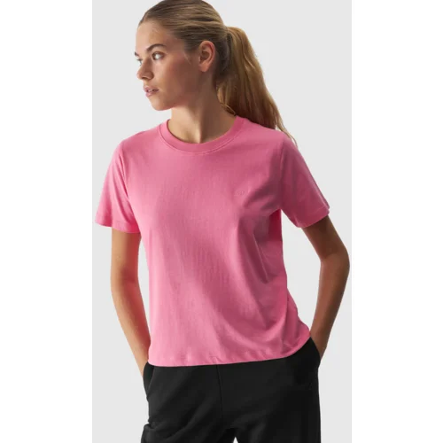 4f Smooth Women's Regular T-Shirt Pink WAW24TTS