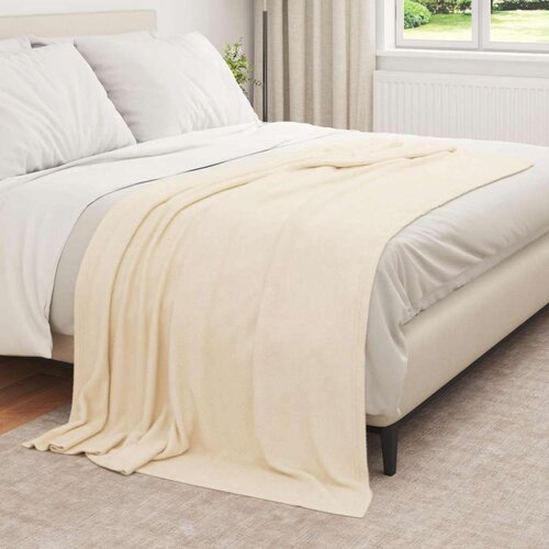  Odeja krema 210 x 140 cm Flis, (5000288266) Cene