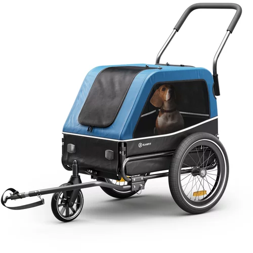 Klarfit Goldie S Hybrid, príves na bicykel pre psov, pre male/stredné psy, polyestrová sieťovina