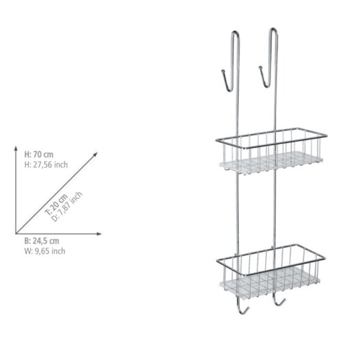 Wenko 22213100 - Stalak ALDO 24,5x70 cm nerđajući čelik/srebran Slike