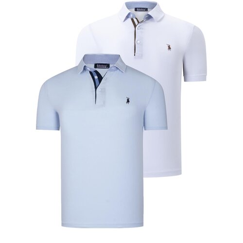 Dewberry DUAL SET T8582 MENS T-SHIRT-BABY BLUE-WHITE Cijene
