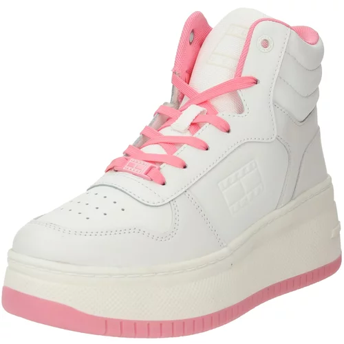 Tommy Jeans Visoke superge 'Retro Basket' svetlo roza / bela