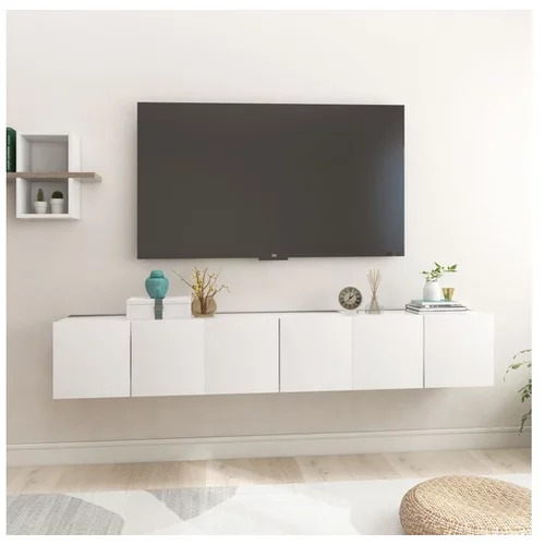  Viseče TV omarice 3 kosi bele 60x30x30 cm