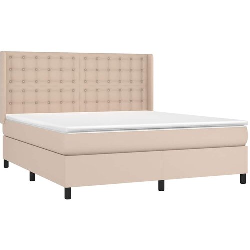  box spring s madracem cappuccino 180x200 cm umjetna koža Slike