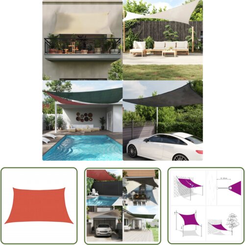  The Living Store Senčno jadro 160 g/m&amp;sup2; terakota 3/4x2 m HDPE - Senčno Jadro, (21743511) Slike