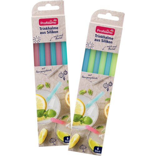 Profissimo Silikonske slamčice, više vrsta 6 kom Cene