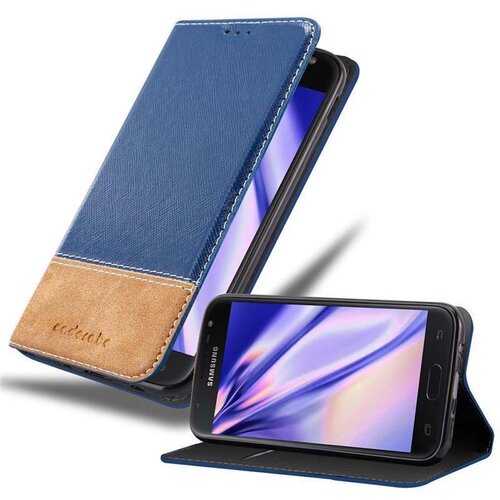 Cadorabo Case, združljiv s Samsungom v temno modro rjavi barvi - za&amp;scaron;čitni pokrov z magnetnim zapiranjem, stoječo funkcijo in režo za kartico, (20587010) Slike