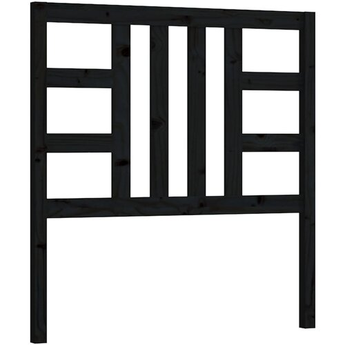 Maison Chic posteljno vzglavje - vzglavna omarica - nočna omarica črno 81x4x100 cm trdna borovina, (21705915) Slike