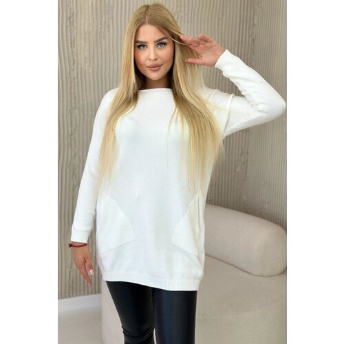 Kesi viscose sweater with white pockets Slike