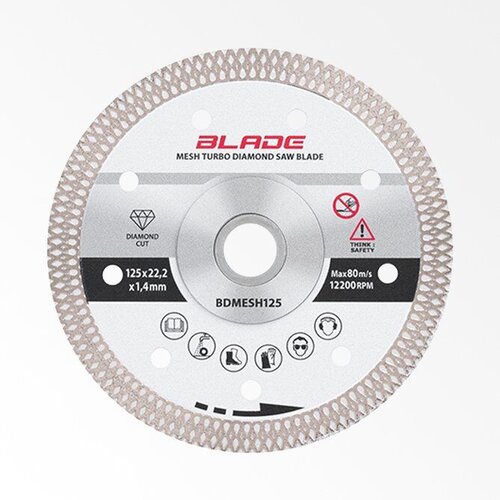 Blade Dijamantski disk za sečenje tvrde keramike Turbo BDMESH125 Slike