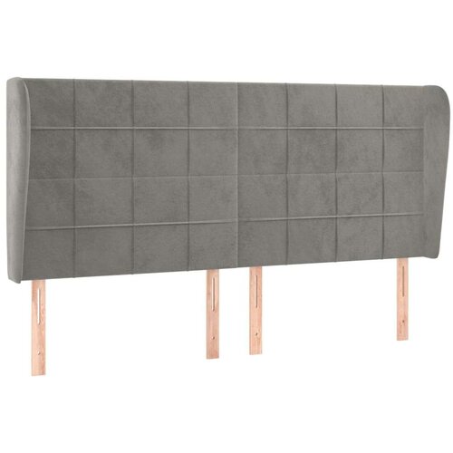  Uzglavlje s u&amp;scaron;ima svjetlosivo 203x23x118/128 cm bar&amp;scaron;unasto Slike