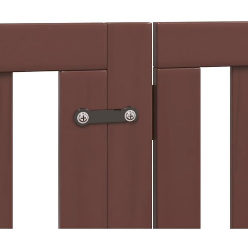  Vrata za pse s vrata&amp;scaron;cima 9 panela sklopiva 450 cm drvo topole Smeđa 50 x 60 x 2 cm Slike