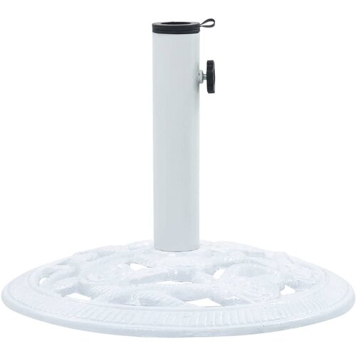 vidaXL Stojalo za senčnik belo 9 kg 40 cm lito železo Cene