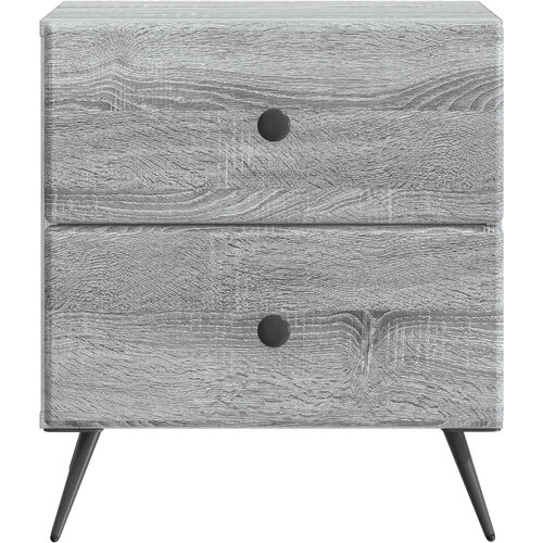  Noćni ormar Siva sonoma 43 x 34,5 x 47,5 cm Konstruirano drvo Slike