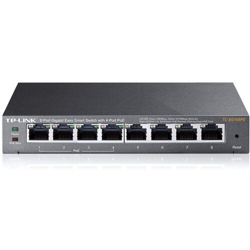 Tp-link TL-SG108PE 8-Port Gigabit Desktop PoE+ Easy Smart Switch, 8 Gigabit RJ45 ports including 4 PoE+ ports, 64W PoE Power supply, MTU/Port/Tag-based VLAN, QoS, IGMP Snooping, PoE Auto Reco Cijene