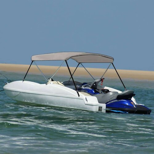VidaXL Tenda bimini s 2 luka sivi 178 x 138 x 96 cm Slike