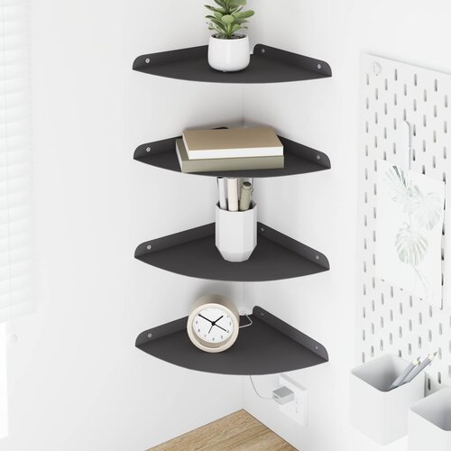  Lebdeća polica s policom s pohranom 4 pcs Crna 24 x 24 x 2 cm Cene