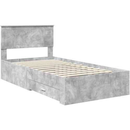  Okvir za krevet s uzglavljem Betonski sivi 100 x 200 cm Slike