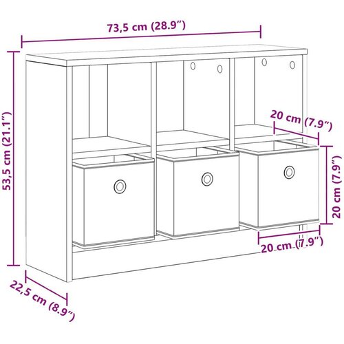  Kreveta s ladicama Umjetnički hrast 73 5 x 22 5 x 53 5 cm Slike