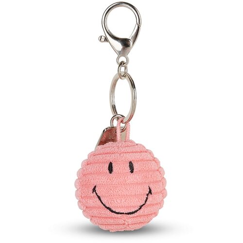 Smiley privjesak za ključeve ECO Corduroy - Bubblegum Pink - 4,5 cm (1122) Slike