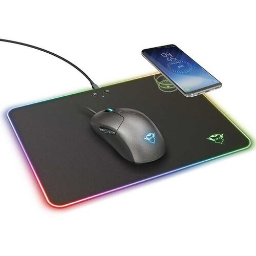 Trust GXT 750 Qlide RGB podloga za miš sa wireless punjačem za telefon Slike