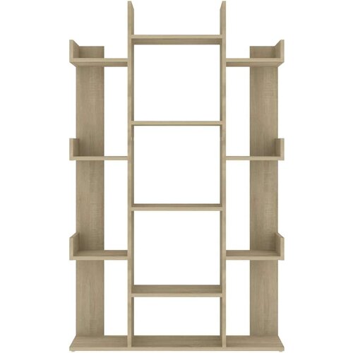 VidaXL Knjižna omara sonoma hrast 86x25,5x140 cm iverna plo&amp;scaron;ča Slike