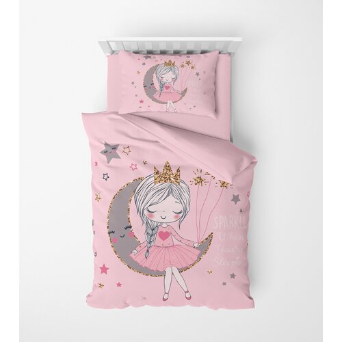MEY HOME posteljina sa motivom devojčica i mesec 3D 160x220cm roze Cene