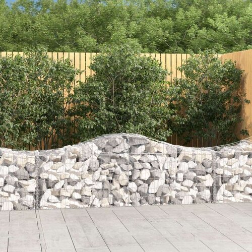 Lučne gabionske ko&amp;scaron;are 40 kom 200x50x60/80 cm pocinčano željezo Slike