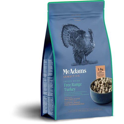 McAdams Freeze Dried Free Range Turkey - liofilizovana hrana za pse sa ćuretinom (400g, 1,5kg) 1,5kg Slike