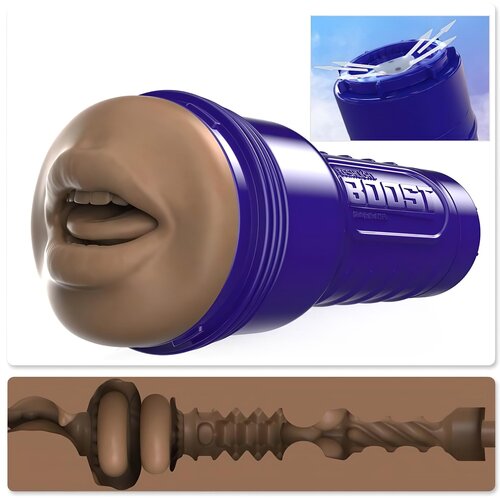 Fleshlight Boost Blow - realistični masturbator s ustima (smeđi) Cijene