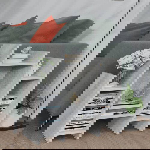 VidaXL Bočni ormarić siva boja betona 60 x 26 x 60 cm od iverice Slike