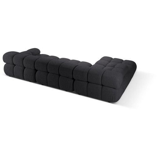 Micadoni Antracitno siva kotna sedežna garnitura iz tkanine boucl&amp;eacute; (levi kot) Bellis &amp;ndash; Home Slike