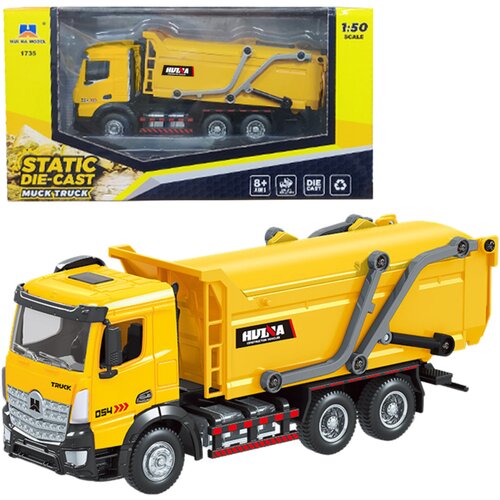Garbage truck metal mobile Huina Yellow 1:50 Cene