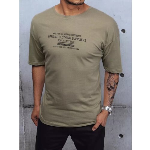 DStreet Men's t-shirt with a khaki RX4648z print Cijene