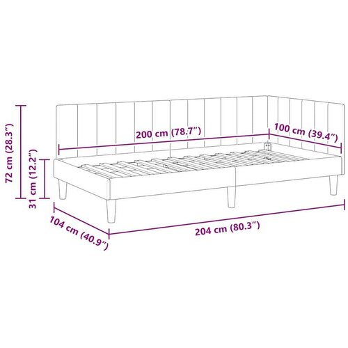 VidaXL Kutni okvir kreveta boja crnog vina 100 x 200 cm Bar&amp;scaron;un Slike