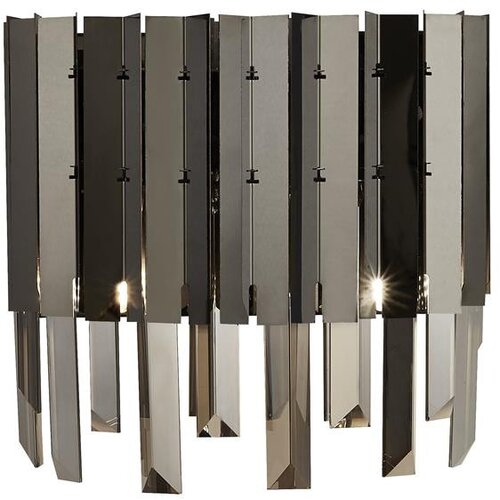 Searchlight Rotunda Stenska svetilka z 2 lučema, črna, dimljeni kristal, (22100559) Cene