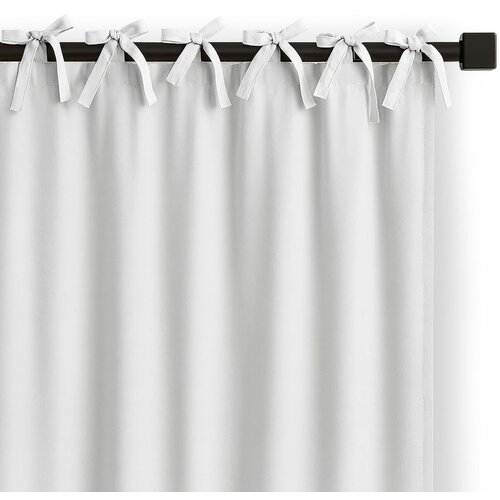 Restilo CARLI curtain, colour white, plain, classic style, ties 25 x 1.5 cm, fabric type Oxford, 140 x 250 cm Slike