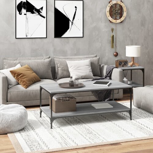 Stolić za kavu boja hrasta 80 x 50 x 40 cm konstruirano drvo Cijene