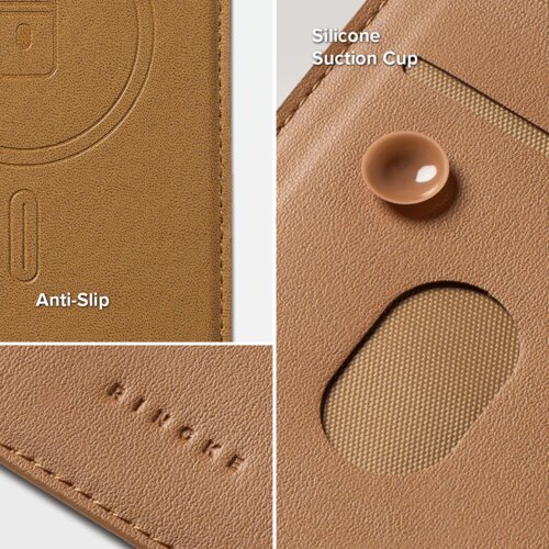Ringke Magnetna denarnica Folio Grip za Samsung Galaxy Z Fold 7 &amp;ndash; rjava Slike