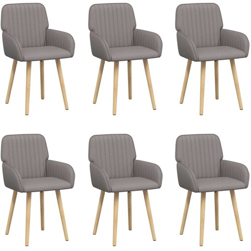vidaXL Jedilni stoli 6 pcs Blago Taupe 56,5 x 50 x 87,5 cm, (5000296709) Cene