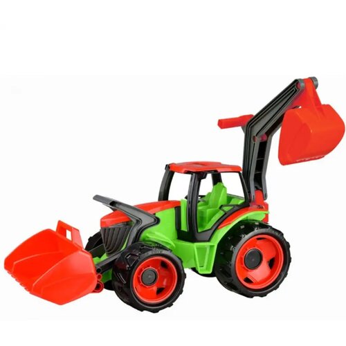 Lena LENA: Veliki crveno-bijeli traktor sa utovarivačem 65cm Slike