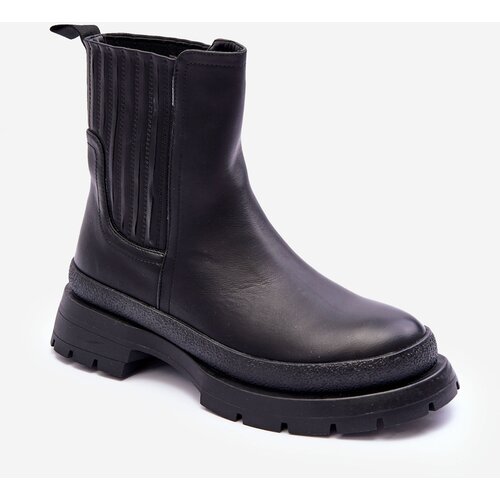 Kesi Solid leather shoes slim black Rosan Slike