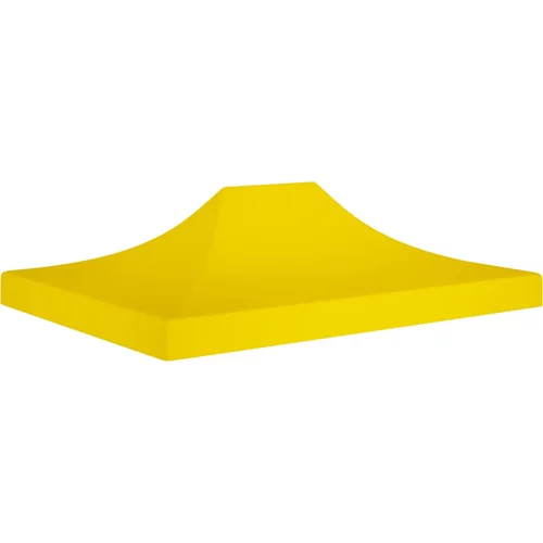 vidaXL krov za šator za zabave 4,5 x 3 m žuti 270 g/m²