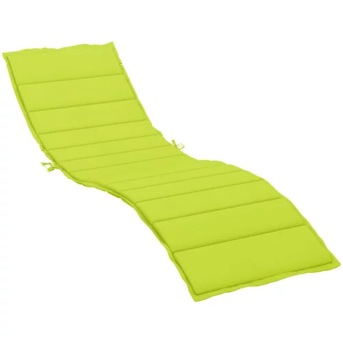 vidaXL jastuk za ležaljku jarko zeleni 200 x 60 x 3 cm od tkanine